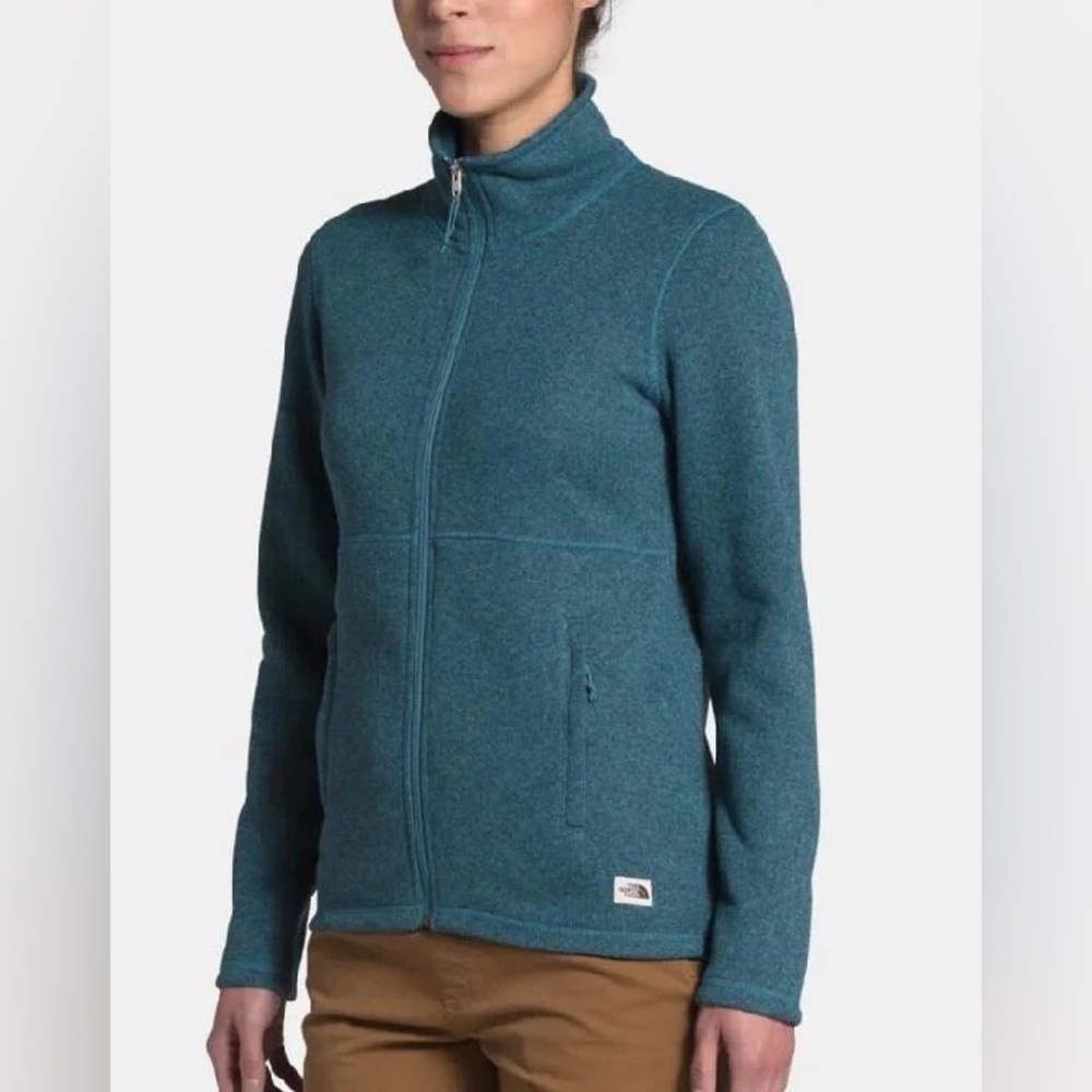 The North Face Womens Polar Teal Full Zip Jackets Size SP EUC